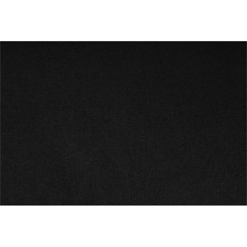 Meridian Furniture Serene Black Linen Fabric Deluxe Modular Ottoman