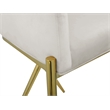 Meridian Furniture Xavier Cream Velvet Counter Stool with Gold Metal Legs