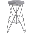 Meridian Furniture Mercury Brushed Silver Iron Barstool