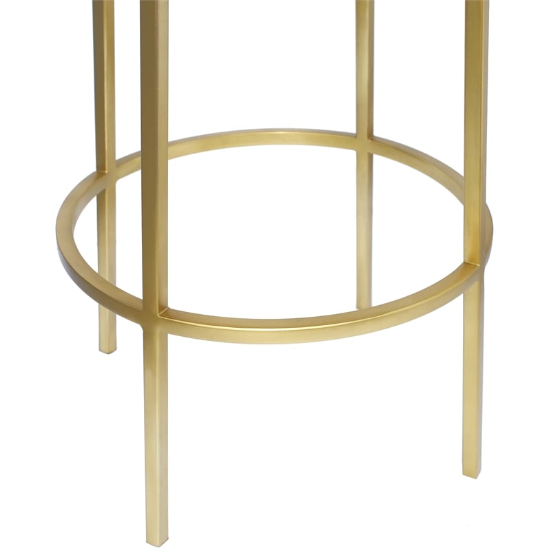 Meridian Furniture Tyson Brushed Gold Iron Counter Stool