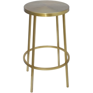 meridian furniture tyson brushed gold iron counter stool