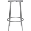 Meridian Furniture Tyson Brushed Silver Iron Counter Stool