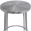 Meridian Furniture Tyson Brushed Silver Iron Counter Stool
