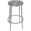 Meridian Furniture Tyson Brushed Silver Iron Counter Stool