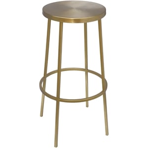 Meridian Furniture Tyson Brushed Gold Iron Barstool