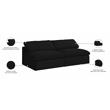 Meridian Furniture Serene Black Linen Fabric Modular 2 Piece Armless Loveseat