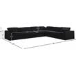 Meridian Furniture Serene Black Linen Fabric Deluxe Modular Sectional