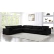Meridian Furniture Serene Black Linen Fabric Deluxe Modular Sectional