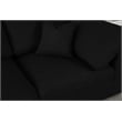 Meridian Furniture Serene Black Linen Fabric Deluxe Modular Sectional