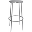 Meridian Furniture Tyson Brushed Silver Iron Barstool