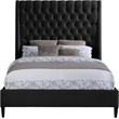 Meridian Furniture Fritz Black Velvet Full Bed