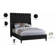 Meridian Furniture Fritz Black Velvet Full Bed
