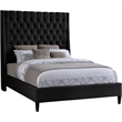 Meridian Furniture Fritz Black Velvet Queen Bed
