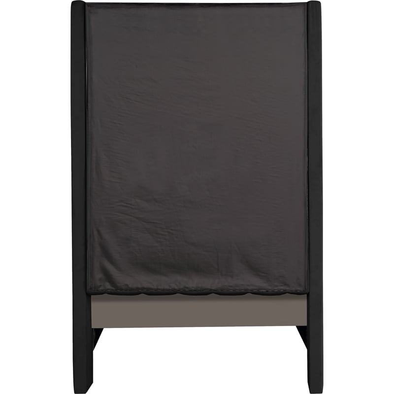 Meridian Furniture Fritz Black Velvet Twin Bed