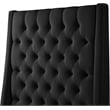 Meridian Furniture Fritz Black Velvet Twin Bed