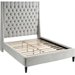 Meridian Furniture Fritz Cream Velvet Full Bed