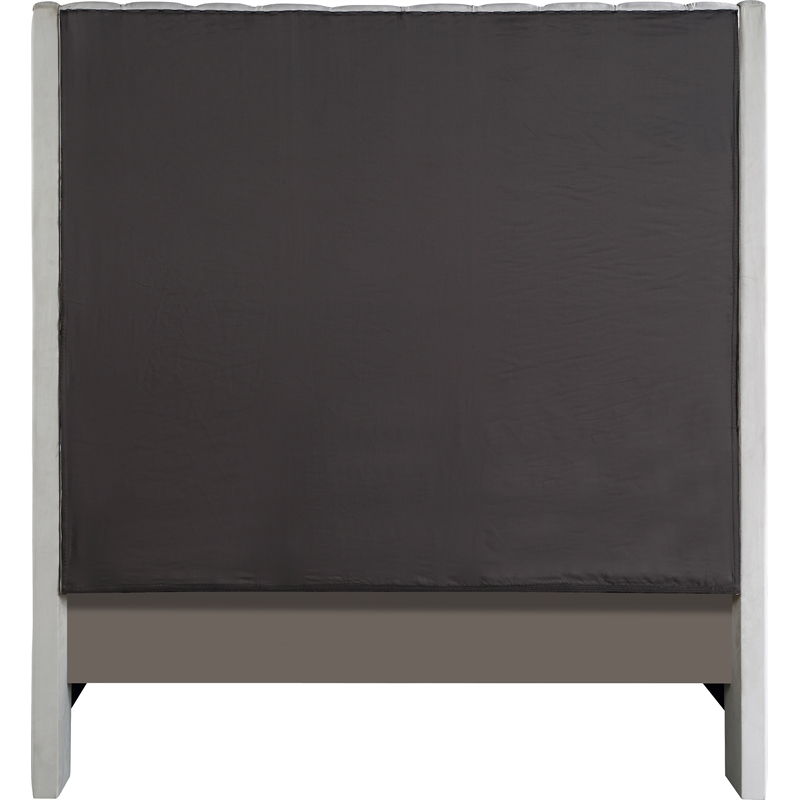 Meridian Furniture Fritz Cream Velvet Queen Bed