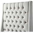 Meridian Furniture Fritz Cream Velvet Queen Bed