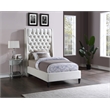 Meridian Furniture Fritz Cream Velvet Twin Bed