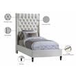Meridian Furniture Fritz Cream Velvet Twin Bed