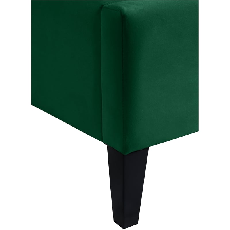 Meridian Furniture Fritz Green Velvet Full Bed