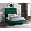 Meridian Furniture Fritz Green Velvet King Bed