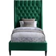 Meridian Furniture Fritz Green Velvet Twin Bed