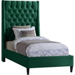 Meridian Furniture Fritz Green Velvet Twin Bed