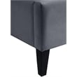 Meridian Furniture Fritz Gray Velvet King Bed