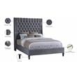 Meridian Furniture Fritz Gray Velvet King Bed