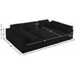 Meridian Furniture Serene Black Linen Fabric Deluxe Modular Sectional