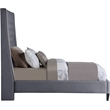 Meridian Furniture Fritz Gray Velvet Twin Bed