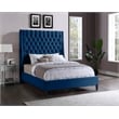 Meridian Furniture Fritz Navy Velvet Full Bed