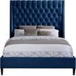 Meridian Furniture Fritz Navy Velvet Full Bed