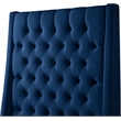 Meridian Furniture Fritz Navy Velvet Full Bed