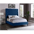Meridian Furniture Fritz Navy Velvet King Bed