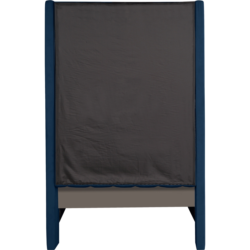 Meridian Furniture Fritz Navy Velvet Twin Bed