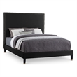 Meridian Furniture Harlie Black Velvet Full Bed