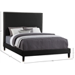 Meridian Furniture Harlie Black Velvet Full Bed