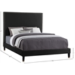 Meridian Furniture Harlie Black Velvet Queen Bed