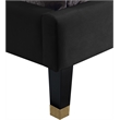 Meridian Furniture Harlie Black Velvet Queen Bed