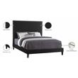 Meridian Furniture Harlie Black Velvet Queen Bed