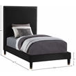 Meridian Furniture Harlie Black Velvet Twin Bed