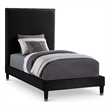 Meridian Furniture Harlie Black Velvet Twin Bed