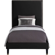 Meridian Furniture Harlie Black Velvet Twin Bed