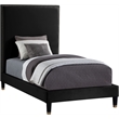 Meridian Furniture Harlie Black Velvet Twin Bed