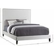 Meridian Furniture Harlie Cream Velvet Full Bed