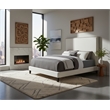Meridian Furniture Harlie Cream Velvet Full Bed