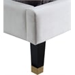 Meridian Furniture Harlie Cream Velvet Full Bed