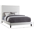 Meridian Furniture Harlie Cream Velvet Full Bed